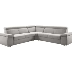 Discount Pronto Wonen Hoekbank Temiso pocketveren grijs verstelbare zitdiepte L