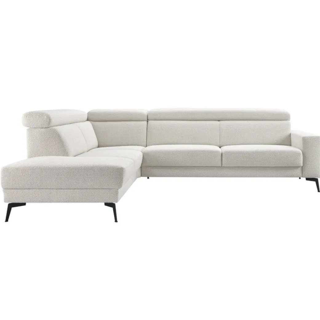 Clearance Pronto Wonen Hoekbank Tusari HR-schuim zitting beige verstelbare zitdiepte