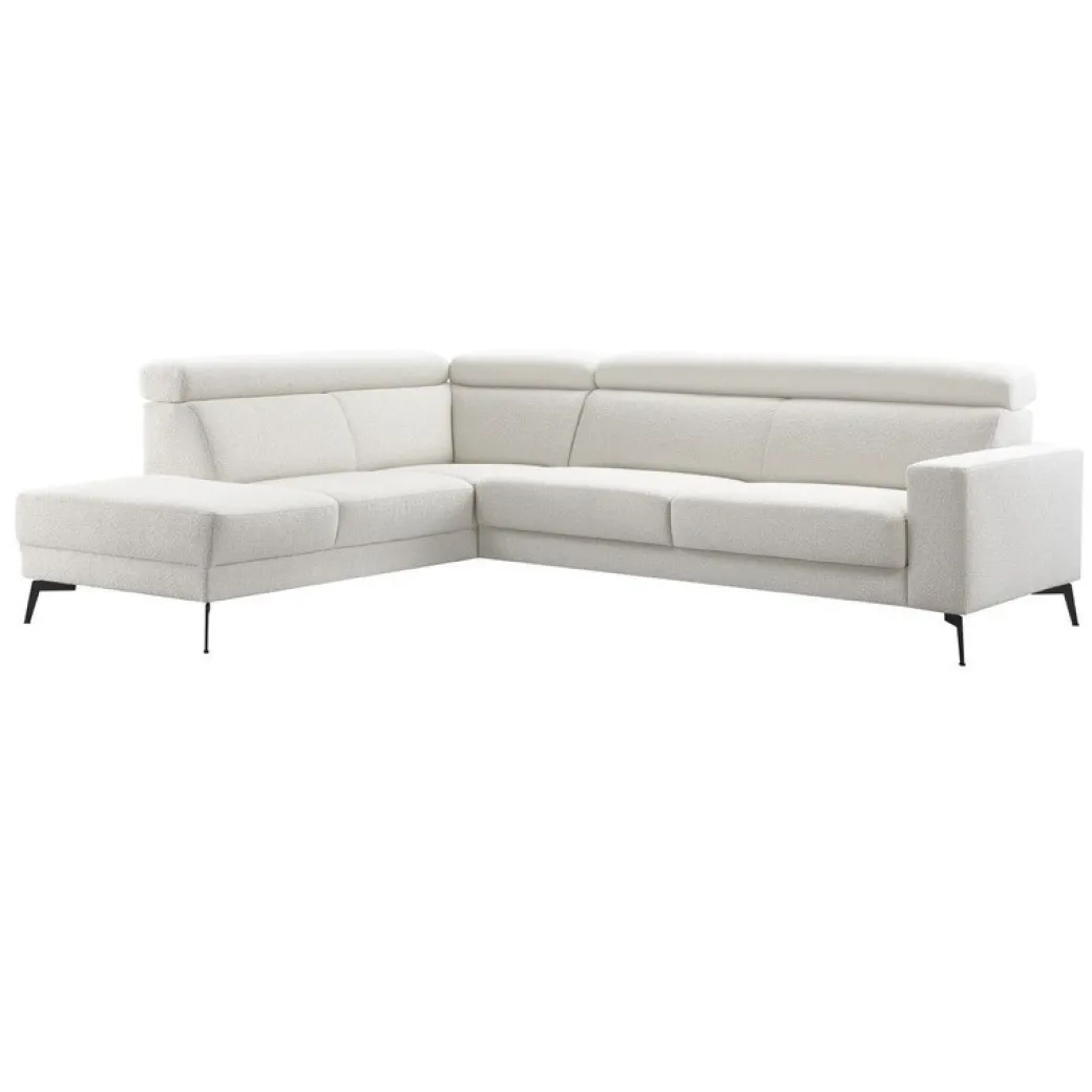 Clearance Pronto Wonen Hoekbank Tusari HR-schuim zitting beige verstelbare zitdiepte