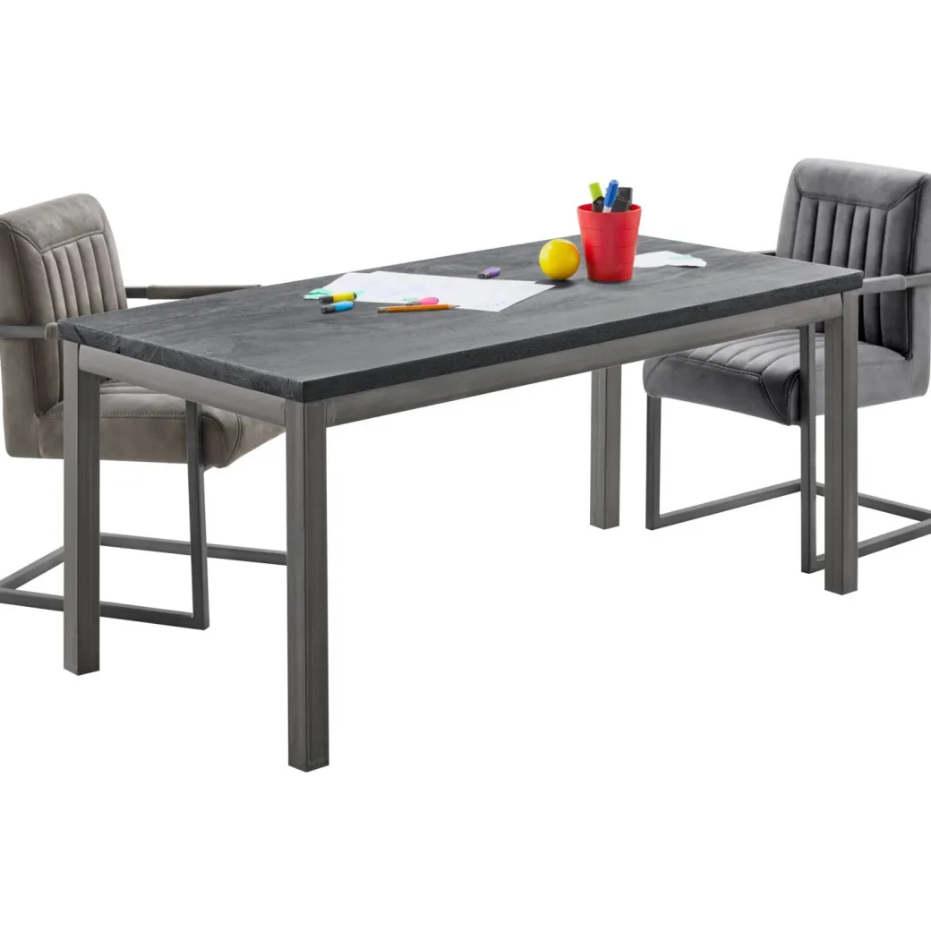 Hot Pronto Wonen Kindertafel Tratto 110x55 cm rechthoekig mango zwart