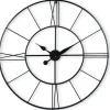 Best Pronto Wonen Klok Nimar metaal rond 80cm zwart strak dessin 63