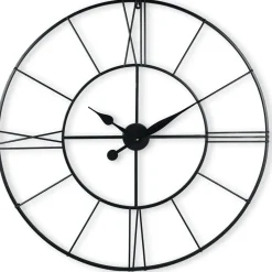 Best Pronto Wonen Klok Nimar metaal rond 80cm zwart strak dessin 63