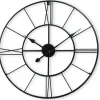 Discount Pronto Wonen Klok Nimar metaal rond 60cm zwart strak dessin 62
