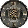 Sale Pronto Wonen Klok Nimar metaal rond 60cm zwart dessin 54