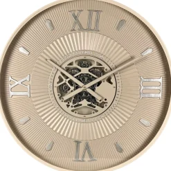 Sale Pronto Wonen Klok Nimar metaal rond 80cm taupe dessin 55