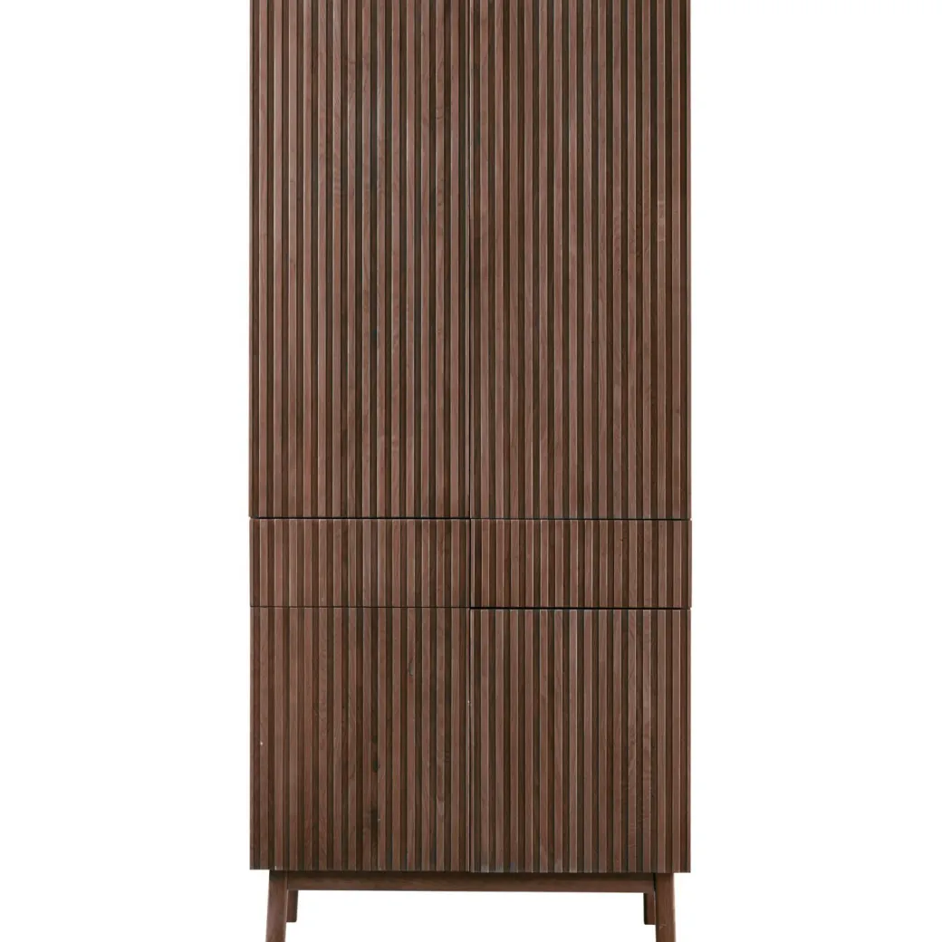Discount Pronto Wonen Opbergkast Arrosto eikenhout 202x90x45 cm Dark Roast