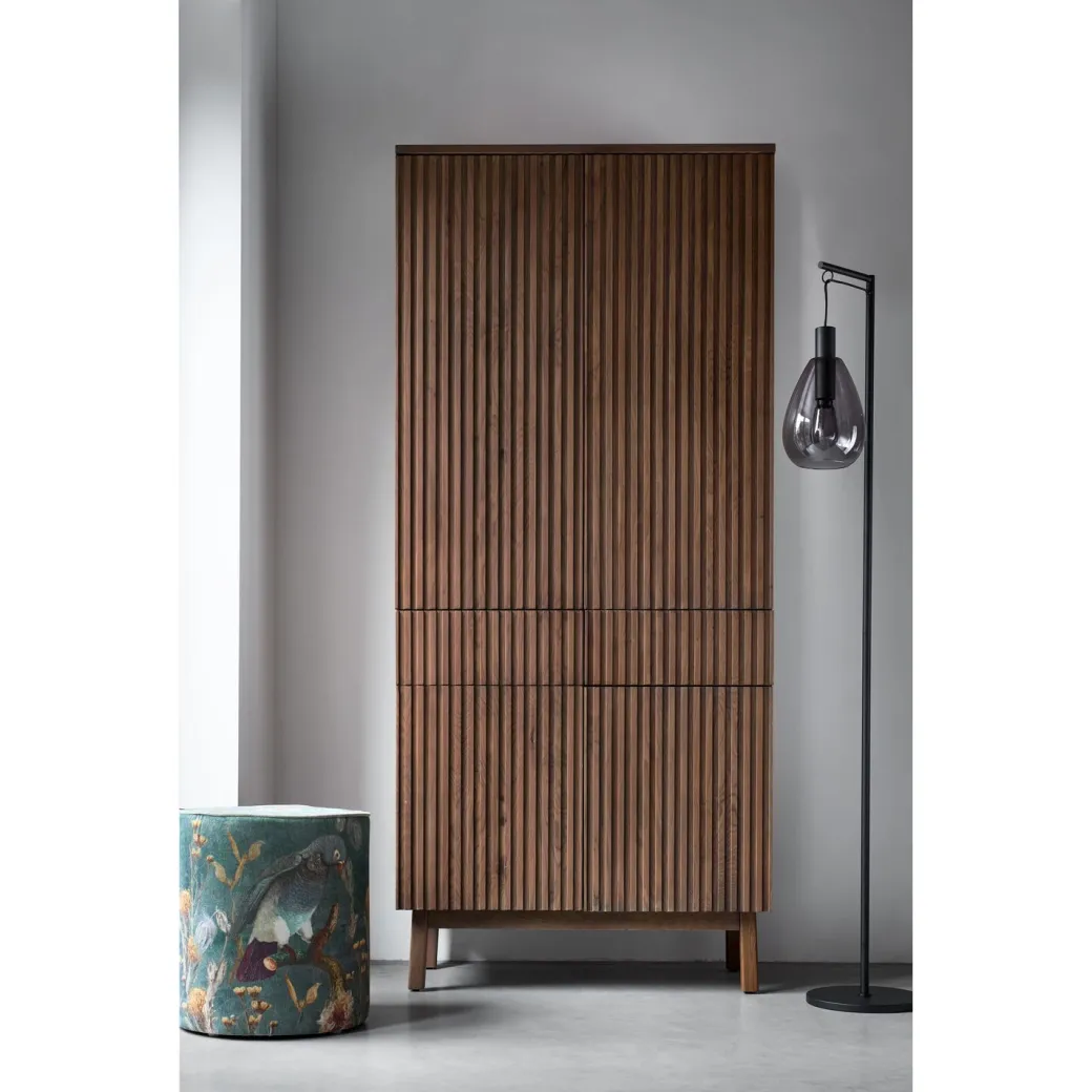 Discount Pronto Wonen Opbergkast Arrosto eikenhout 202x90x45 cm Dark Roast