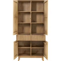 Online Pronto Wonen Opbergkast Arrosto eikenhout 202x90x45 cm light roast