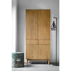 Online Pronto Wonen Opbergkast Arrosto eikenhout 202x90x45 cm light roast