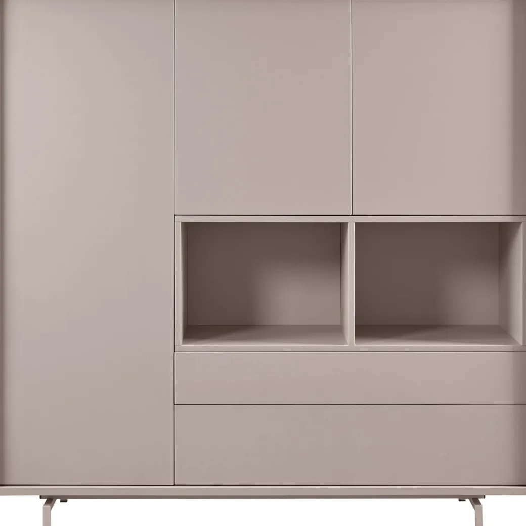 Online Pronto Wonen Opbergkast Famosa grijs 150x150x45 cm