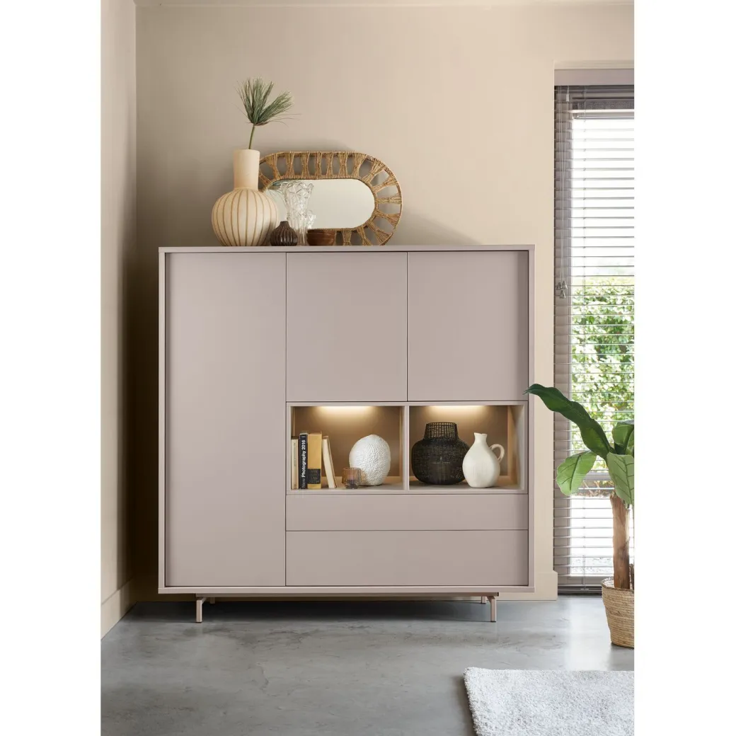 Online Pronto Wonen Opbergkast Famosa grijs 150x150x45 cm