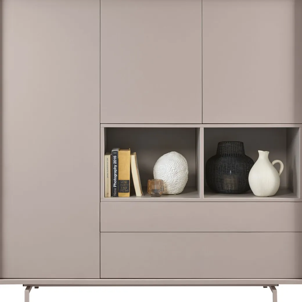 Online Pronto Wonen Opbergkast Famosa grijs 150x150x45 cm