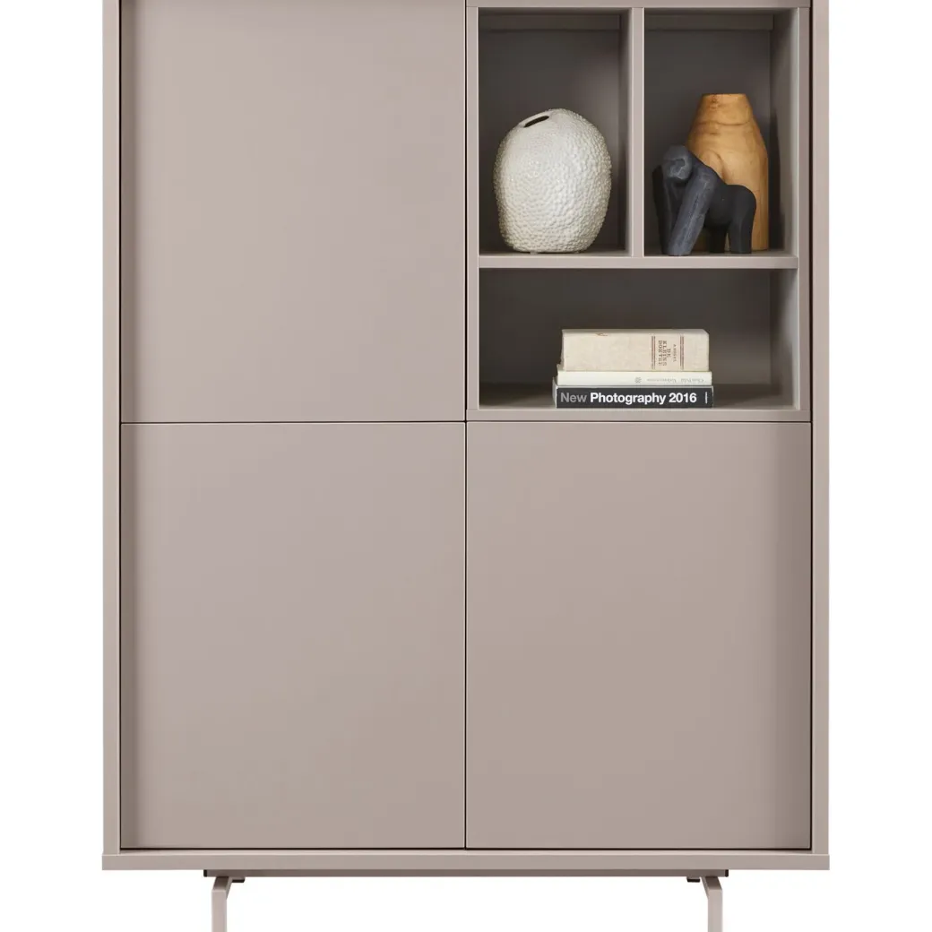 Outlet Pronto Wonen Opbergkast Famosa grijs 136x102x45 cm