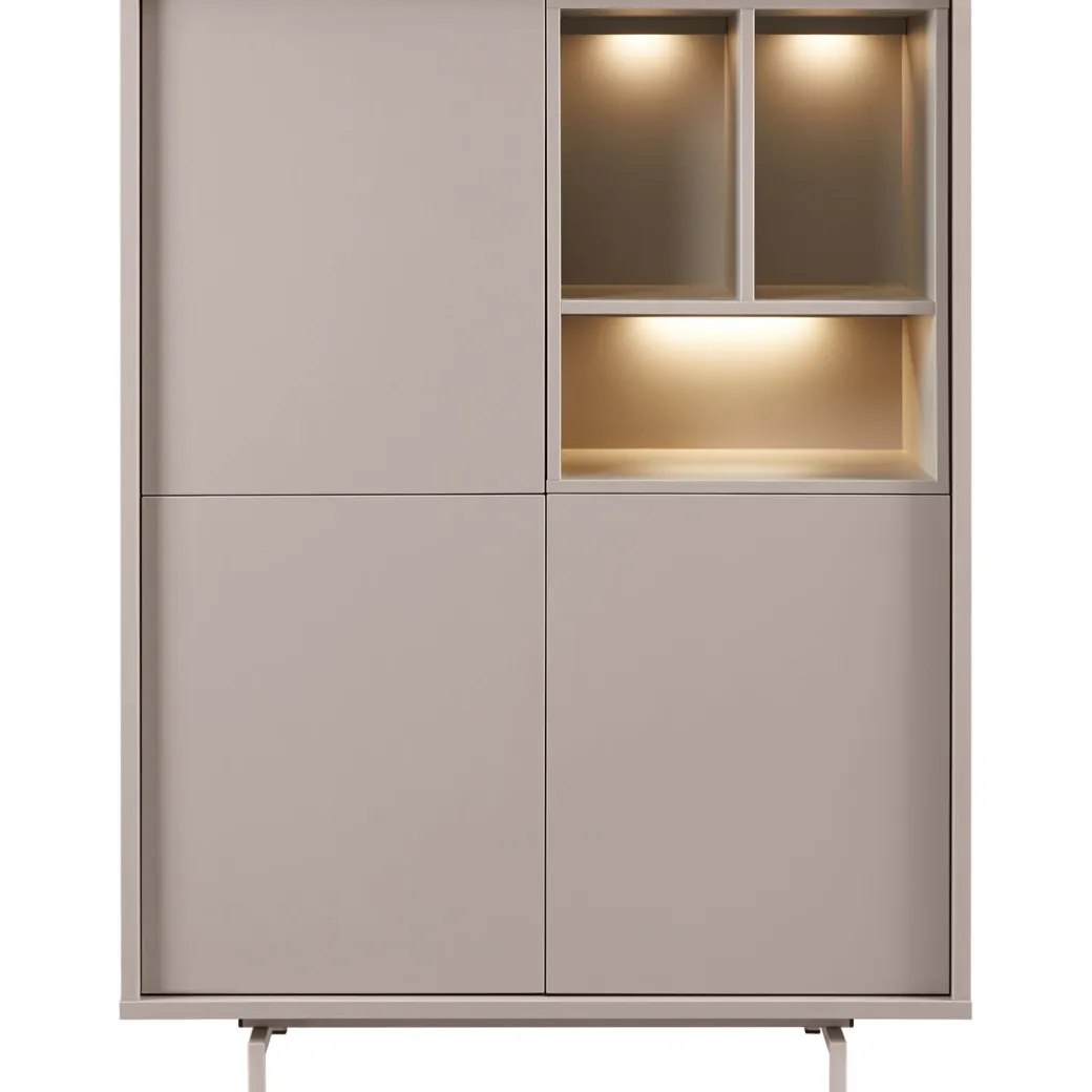 Outlet Pronto Wonen Opbergkast Famosa grijs 136x102x45 cm