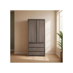 Best Pronto Wonen Opbergkast Lavio (86 cm) eiken grafiet