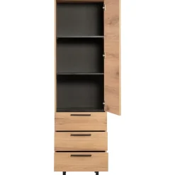 Pronto Wonen Opbergkast Paranno 197x055x42 cm bruin