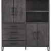 Sale Pronto Wonen Opbergkast Piastra 126 cm zwart
