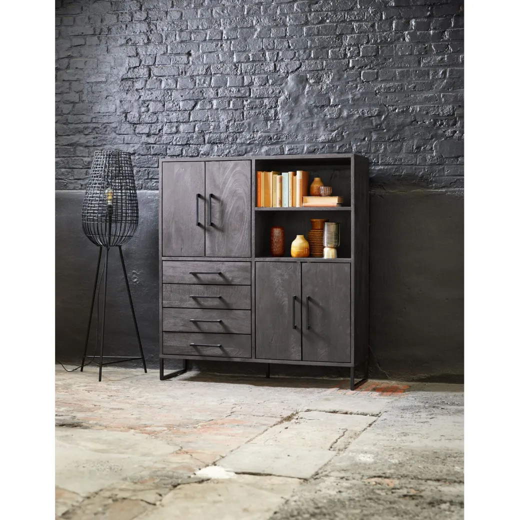 Sale Pronto Wonen Opbergkast Piastra 126 cm zwart
