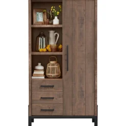 Best Pronto Wonen Opbergkast Ricardi 175x90x45 cm dark mango