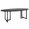 Clearance Pronto Wonen Ovale eettafel Vinito 230x110 eikenfineer zwart
