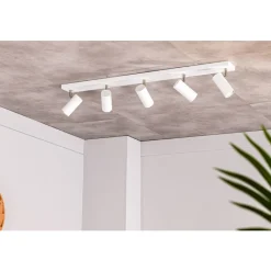 Discount Pronto Wonen Plafondspot Mirare wit metaal 5-spots