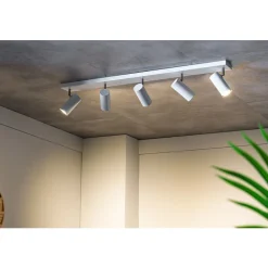Discount Pronto Wonen Plafondspot Mirare wit metaal 5-spots