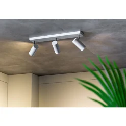 Pronto Wonen Plafondspot Mirare wit metaal 3-spots