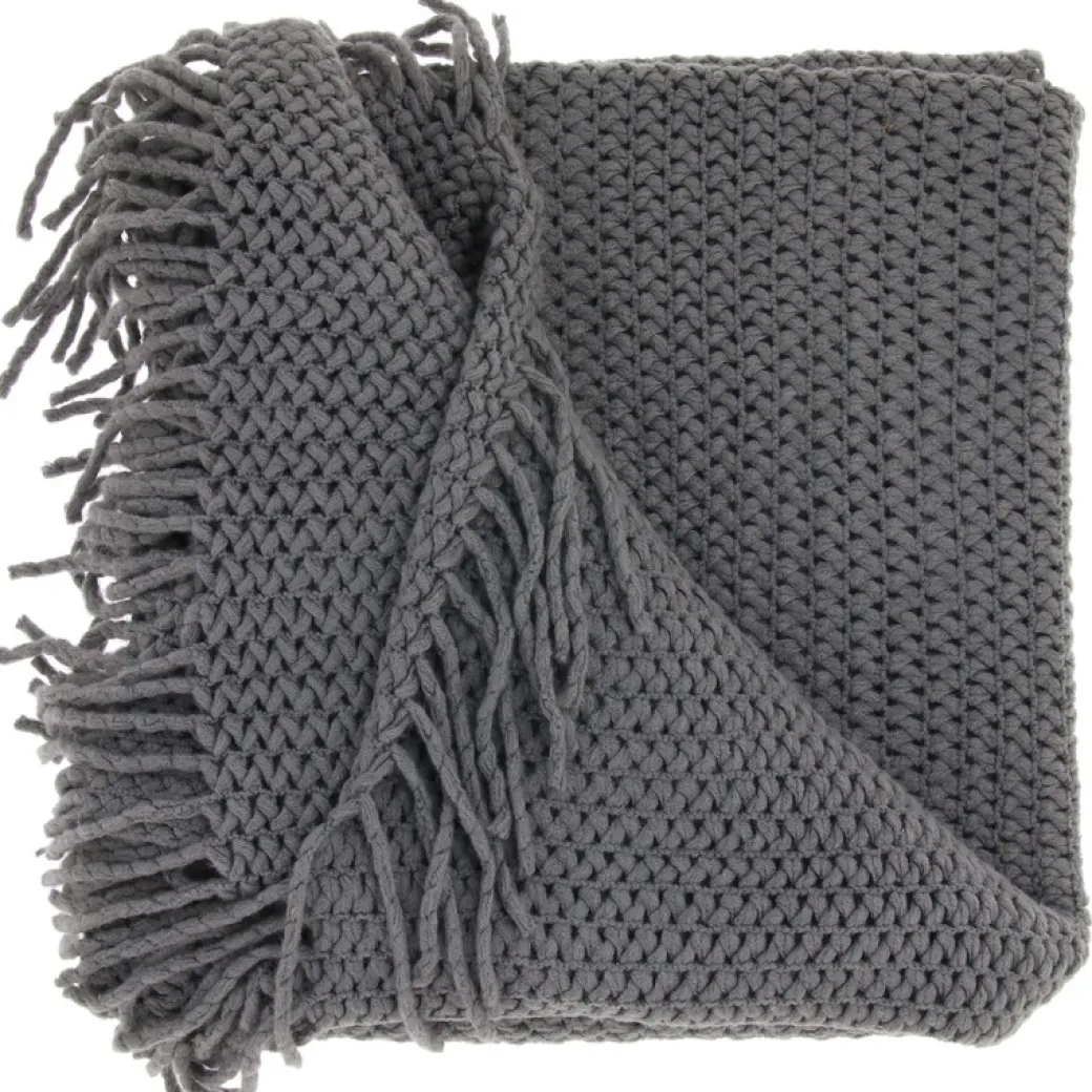 Online Pronto Wonen Plaid Gresso 127x152cm donkergrijs