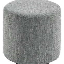 Pronto Wonen Poef Roby 40 cm donkergrijs rond