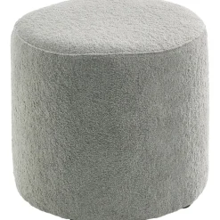 Pronto Wonen Poef Roby 40 cm grijs rond