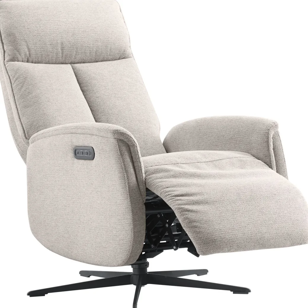 Sale Pronto Wonen Relaxfauteuil Assele elektrisch lichtgrijs