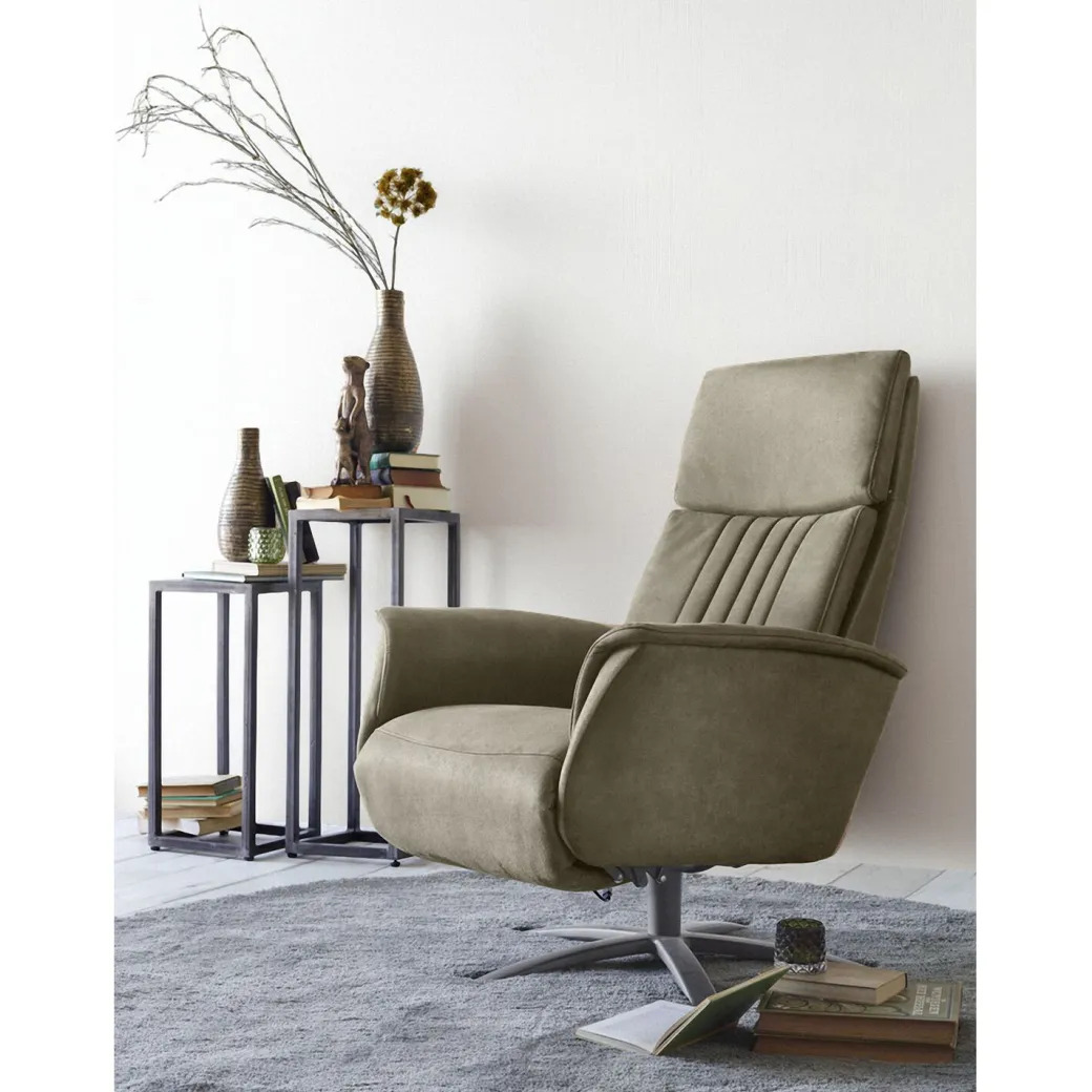 Outlet Pronto Wonen Relaxfauteuil Initio verstelbare rug en voetensteun