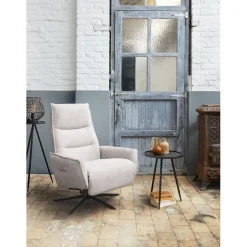 Outlet Pronto Wonen Relaxfauteuil Livo handmatig verstelbaar lichtgrijs