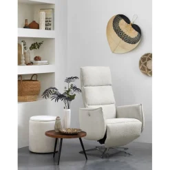 New Pronto Wonen Relaxfauteuil Moio verstelbare rug en voetensteun M lichtgrijs