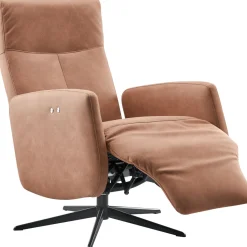 Hot Pronto Wonen Relaxfauteuil Perfini elektrisch verstelbare rug en voetensteun camel