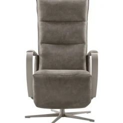 Outlet Pronto Wonen Relaxfauteuil Seduto elektrisch microleder donkergrijs