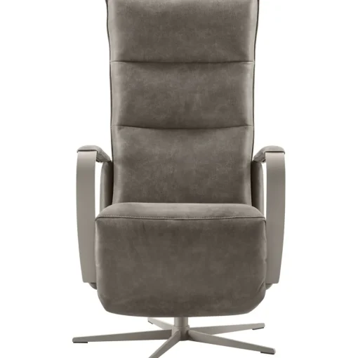 Outlet Pronto Wonen Relaxfauteuil Seduto elektrisch microleder donkergrijs