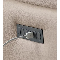 Best Pronto Wonen Relaxfauteuil Seduto elektrisch leder beige