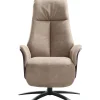 New Pronto Wonen Relaxfauteuil Serio beige donker hout premium comfort