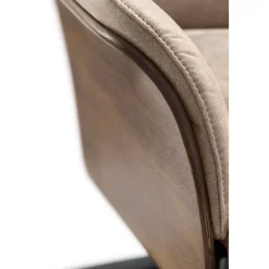 New Pronto Wonen Relaxfauteuil Serio beige donker hout premium comfort
