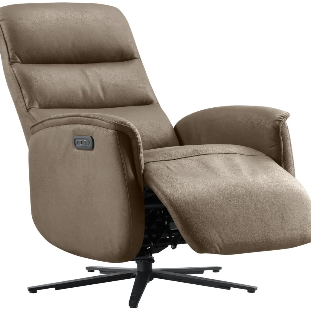 Discount Pronto Wonen Relaxfauteuil Volgere elektrisch donkerbruin