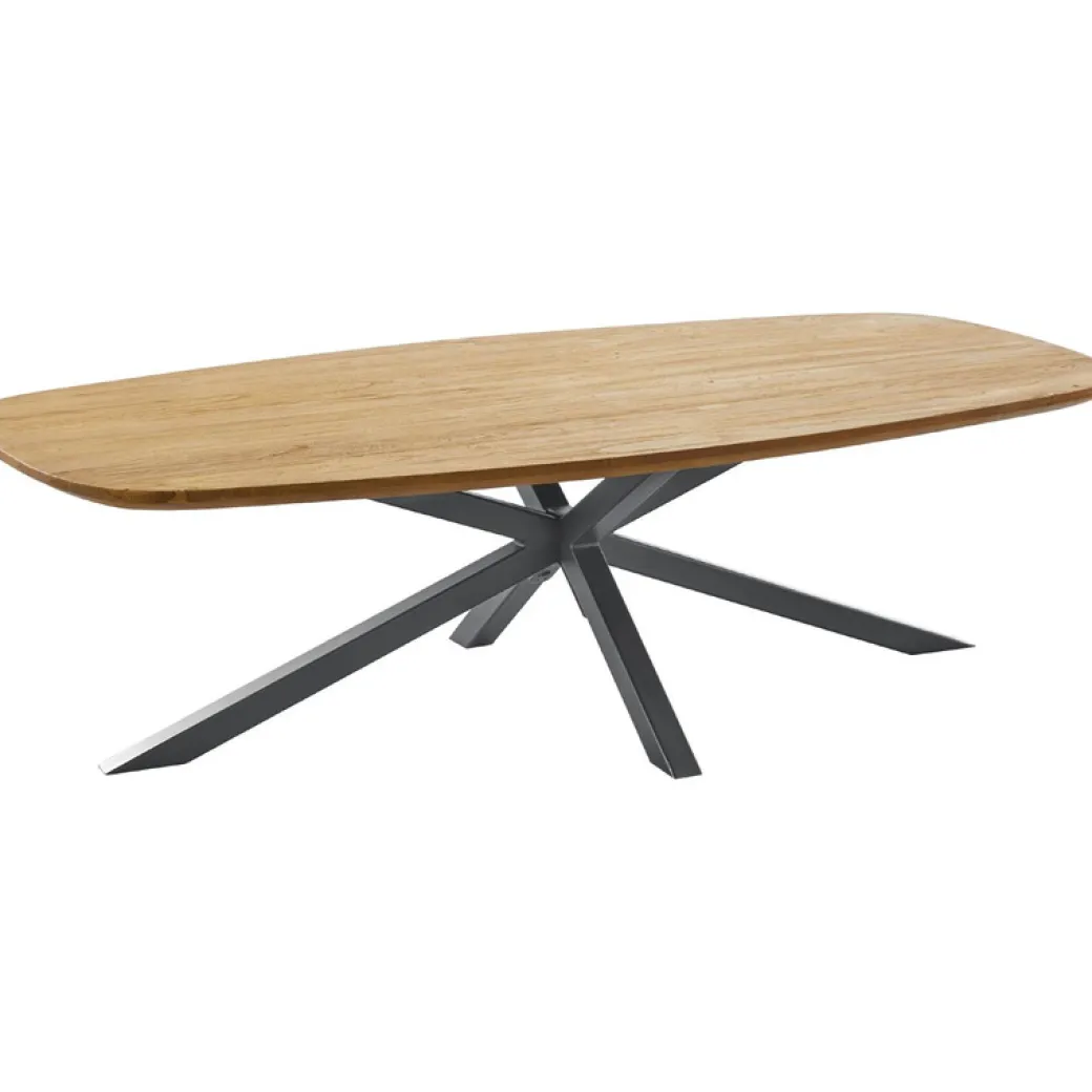 Discount Pronto Wonen Salontafel Aska teakhout 70x140 cm Deens ovaal naturel brushed