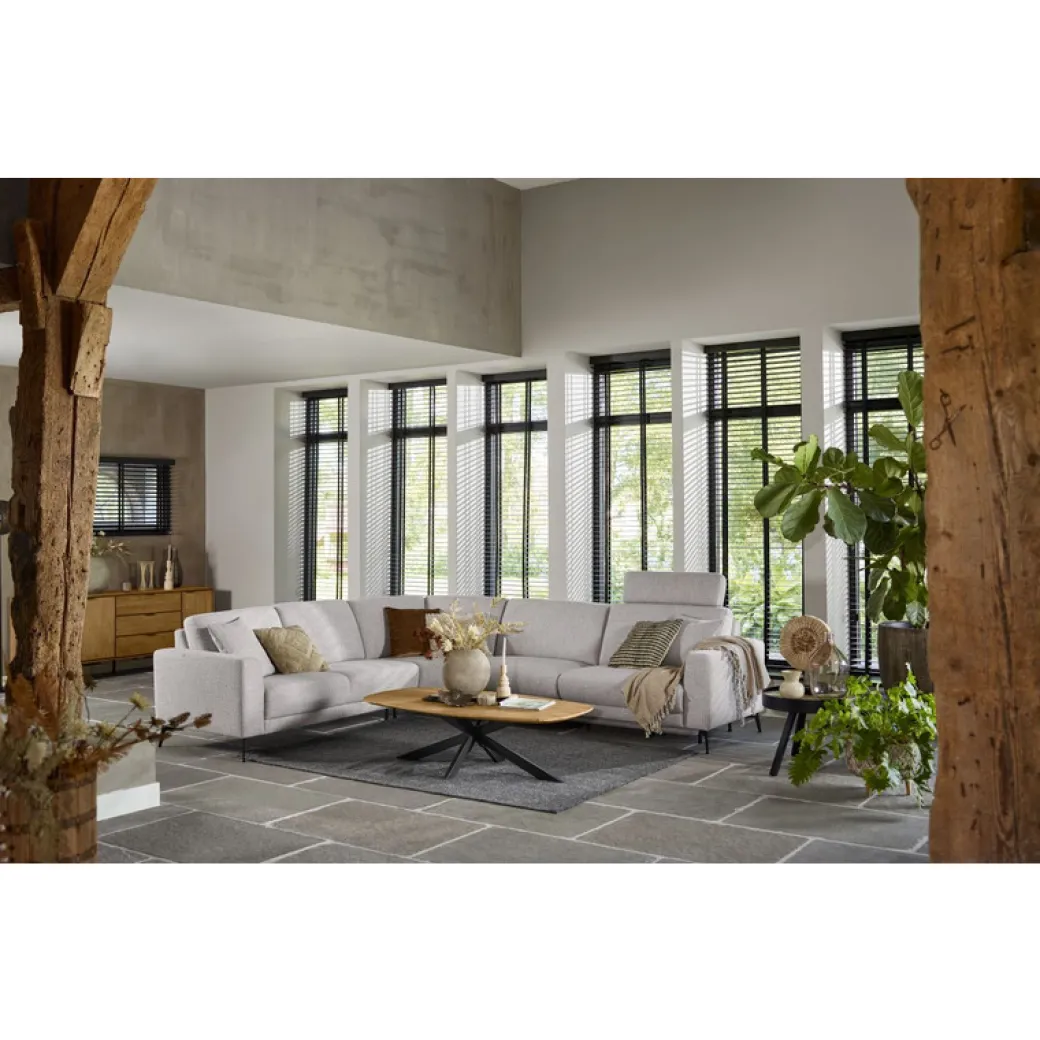 Discount Pronto Wonen Salontafel Aska teakhout 70x140 cm Deens ovaal naturel brushed