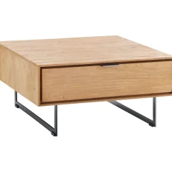 Outlet Pronto Wonen Salontafel Aska 80x80 cm vierkant naturel brushed