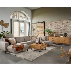 Outlet Pronto Wonen Salontafel Aska 80x80 cm vierkant naturel brushed