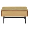 Outlet Pronto Wonen Salontafel Belvio 85x85 vierkant light oak
