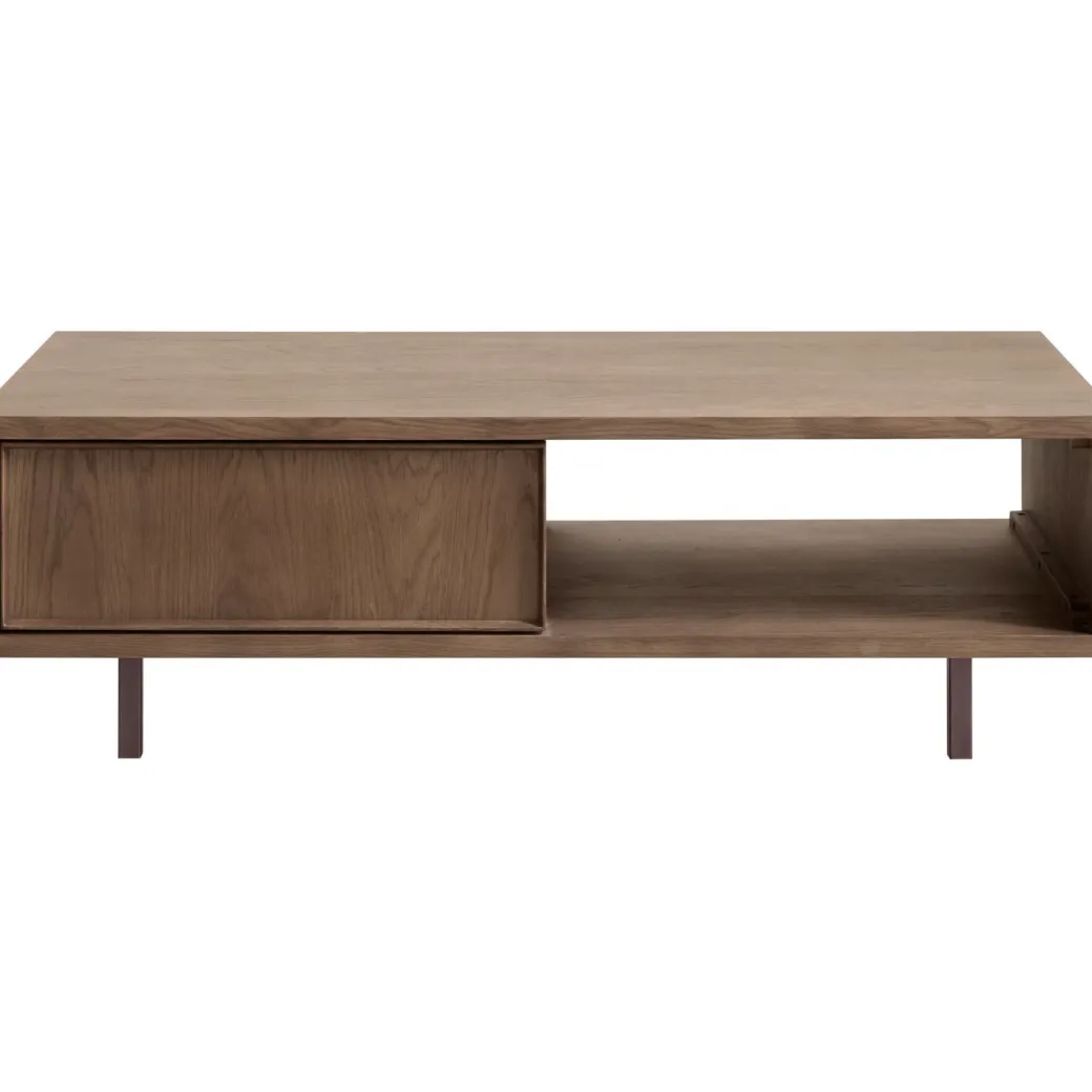 Outlet Pronto Wonen Salontafel Calvo bruin 123x64 cm rechthoekig