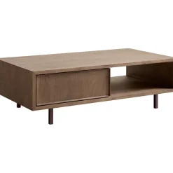 Outlet Pronto Wonen Salontafel Calvo bruin 123x64 cm rechthoekig