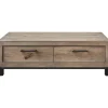 Discount Pronto Wonen Salontafel Hevano eikenhout 65x132 cm rechthoekig moose