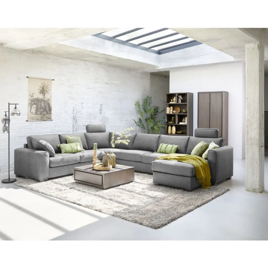Pronto Wonen Salontafel Lavio eikenhout 86x86 cm vierkant grafiet